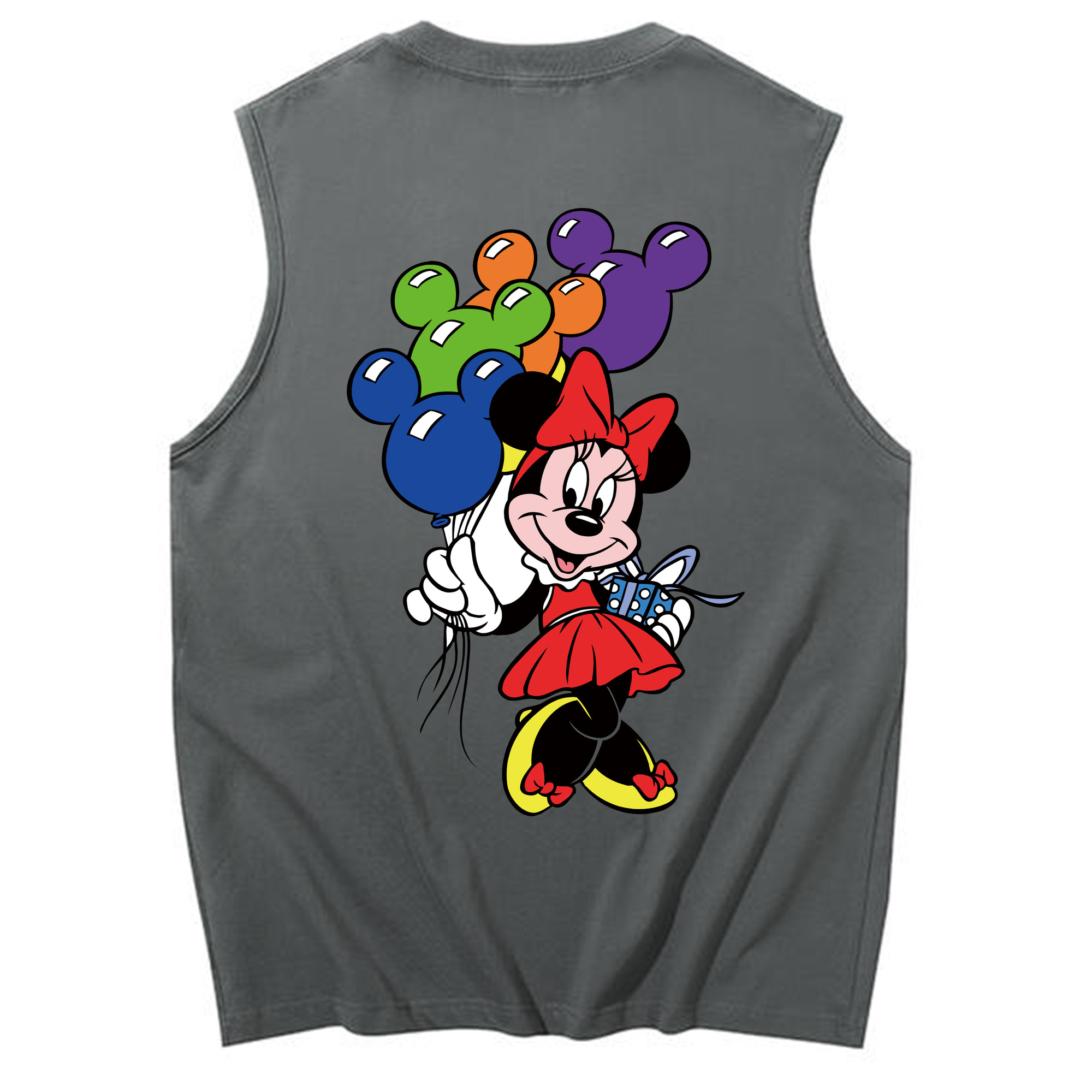 ミッキーマウス Mickey Mouse コットン100％タンクトップ（背面プリント）